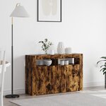 vidaXL Buffet Chêne Fumé Bois d'Ingénierie 116 x 30 x 75 cm