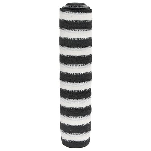 vidaXL Filet brise-vue anthracite et blanc 1 8x25 m PEHD 150 g/m²