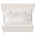 vidaXL Boîte de rangement Blanc 80x40x45 5 cm Bois massif de pin