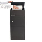 Rottner parcel keeper 1000 boîte à colis noire à serrure cylindrique