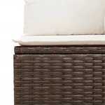 vidaXL Salon de jardin avec coussins 12 Pièces marron résine tressée
