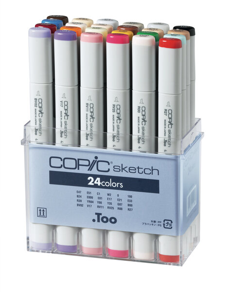 Set 24 marqueurs manga copic sketch les essentiels