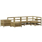 vidaXL Salon de jardin 7 Pièces bois de pin imprégné