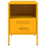 vidaXL Tables de chevet 2 Pièces jaune moutarde 36x39x50 5 cm
