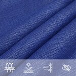 vidaXL Voile d'ombrage 160 g/m² carré bleu 5x5 m PEHD