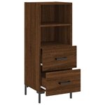 vidaXL Buffet Chêne marron 34 5x34x90 cm Bois d'ingénierie