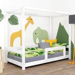 Lit cabane enfant BUNKY 90 x 200 blanc