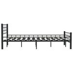 vidaXL Cadre de lit sans matelas noir acier 120x200 cm