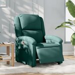 vidaXL Fauteuil inclinable électrique Vert foncé Tissu