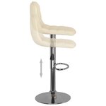 vidaXL Tabourets de bar lot de 2 crème tissu