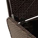 vidaXL Banc de rangement et coussin marron 80x51x52 cm résine tressée