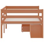 vidaXL Cadre de lit avec rangement sans matelas marron miel 90x200 cm