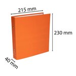 Classeur Rembordé Polypropylène Format Ecolier 2 Anneaux 30mm - 230x215mm - Couleurs Assorties - X 20 - Exacompta