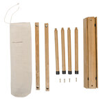 Table basse pliable de jardin camping plateau à lattes dim. 58L x 58l x 40H cm sac transport inclus bois sapin pré-huilé