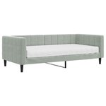 vidaXL Lit de jour avec matelas gris clair 90x190 cm velours