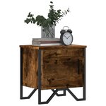 vidaXL Tables de chevet 2 Pièces chêne fumé 40x30x40 cm bois d'ingénierie