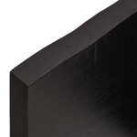 vidaXL Étagère murale marron foncé 40x20x4 cm bois chêne massif traité