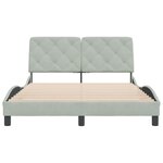 vidaXL Cadre de lit sans matelas gris clair 120x200 cm velours