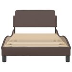 vidaXL Cadre de lit sans matelas marron 100x200 cm similicuir