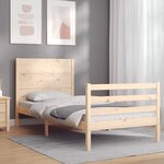 vidaXL Cadre de lit sans matelas 90x200 cm bois massif