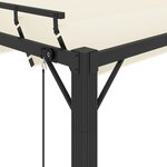 vidaXL Tonnelle avec toit à persienne 3x4 m Crème Tissu et aluminium