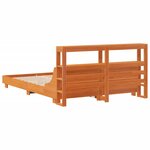 vidaXL Cadre de lit sans matelas cire marron 140x190cm bois pin massif