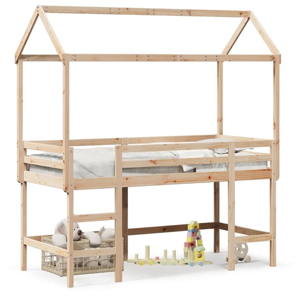 vidaXL Lit superposé avec échelle et toit sans matelas 80x200 cm