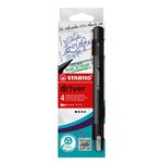 Lot de 4 marqueurs Stabilo Dr!ver à pointe moyenne 0 8 mm - Encre à base d'eau  anti-bavures et inodore - Fabriqués à 94   en bioplastique - Couleurs assorties