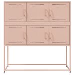 vidaXL Buffet rose 100 5x39x107 cm acier laminé à froid