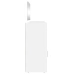 vidaXL Ensemble de coiffeuse 4 Pièces blanc bois d'ingénierie