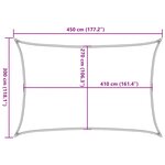 vidaXL Voile d'ombrage 160 g/m² Marron 3x4 5 m PEHD