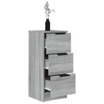 vidaXL Buffets 2 Pièces Sonoma gris 30x30x70 cm Bois d'ingénierie