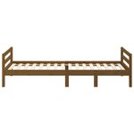 vidaXL Cadre de lit sans matelas marron miel 90x200 cm bois pin massif
