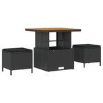 vidaXL Ensemble de Canapé de Jardin 12 Pièces avec Coussins Noir Rattan Synthétique Acacia