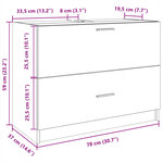 vidaXL Armoire d'évier chêne sonoma 78x37x59 cm bois d'ingénierie