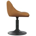Vidaxl chaises pivotantes à dîner 2 pcs marron velours