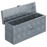 vidaXL Boîte en aluminium 48 5 x 14 x 20 cm Argenté