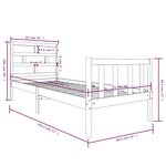 vidaXL Cadre de lit sans matelas noir bois de pin massif