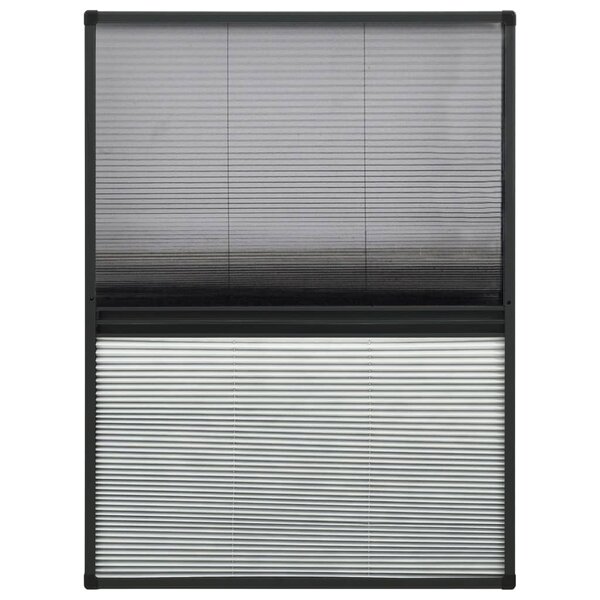 vidaXL Moustiquaire plissée pour fenêtre Aluminium 80x120 cm