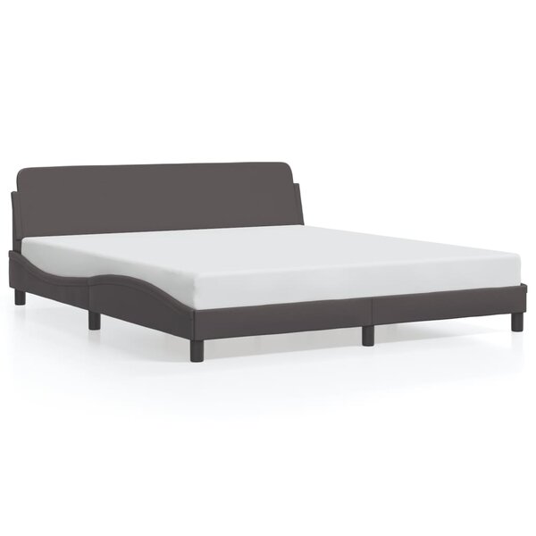 vidaXL Cadre de lit sans matelas gris 180x200 cm similicuir