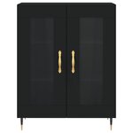vidaXL Buffet haut Noir 69 5x34x180 cm Bois d'ingénierie