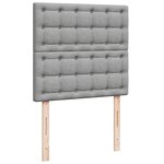 vidaXL Sommier à lattes de lit avec matelas Gris clair 100x200cm Tissu