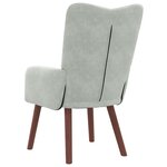 Fauteuil Relaxant VidaXL en Velours Gris Clair