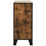 vidaXL Armoires de rangement 2 Pièces Marron 72x36x82 cm Métal et MDF