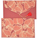PAPERTREE NATURE Lot de 5 Enveloppes cadeau 19X10 cm Rouge/Or