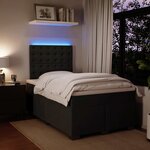 vidaXL Sommier à lattes de lit avec matelas Noir 120x200 cm Velours