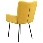 vidaXL Chaises à manger lot de 2 Jaune Velours