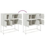 vidaXL Buffet blanc 100 5x39x107 cm acier laminé à froid
