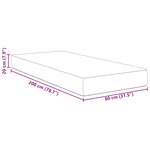 vidaXL Matelas à ressorts ensachés crème - Fermeté moyenne - 80x200x20 cm Tissu