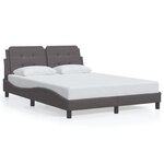 vidaXL Cadre de lit sans matelas gris 140x200 cm similicuir